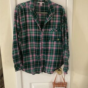 Victoria's Secret Teal and Pink Plaid pajama set *SOLD*